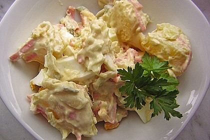 Kartoffelsalat nach Mutters Art mit Fleischsalat 4