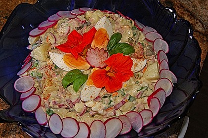 Kartoffelsalat nach Mutters Art mit Fleischsalat 2