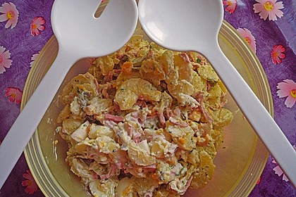 Kartoffelsalat nach Mutters Art mit Fleischsalat 10