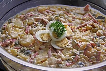 Kartoffelsalat nach Mutters Art mit Fleischsalat 1