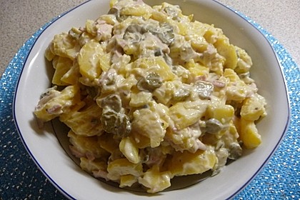 Kartoffelsalat nach Mutters Art mit Fleischsalat 6