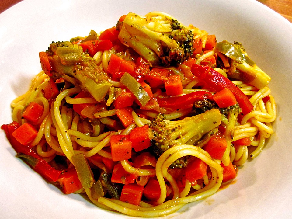 Gemüse - Spaghetti - Pfanne von Schokomaus01 | Chefkoch.de