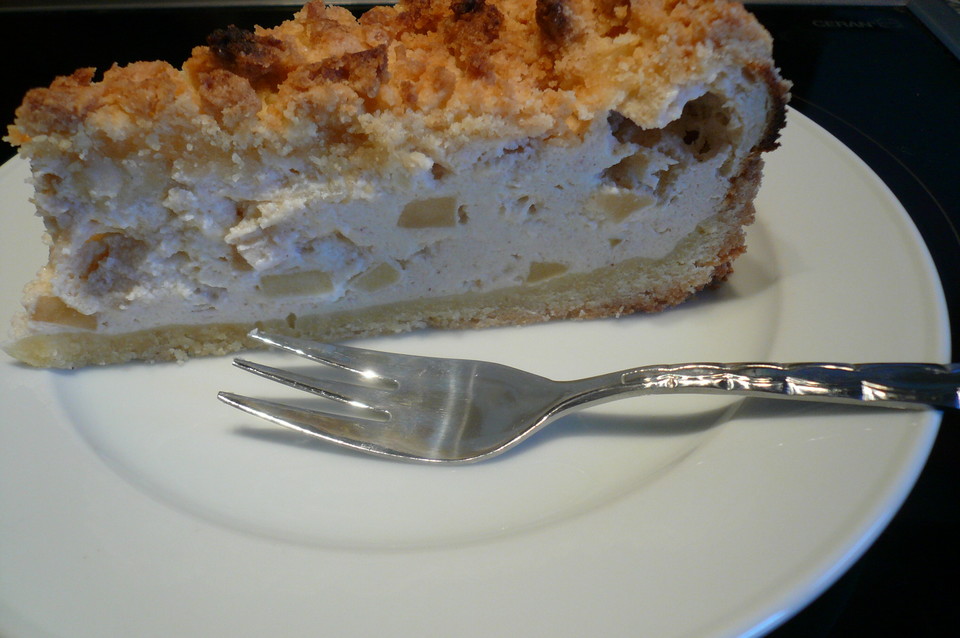 Apfel - Käsekuchen mit Streuseln von plumbum | Chefkoch.de