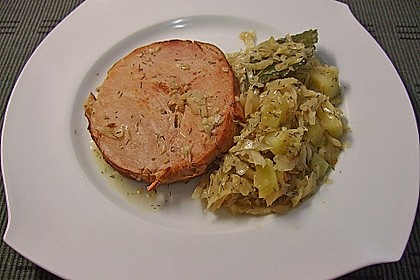 Kasseler Lachsbraten Mit Sauerkraut Im Ofen Ganz Einfacher