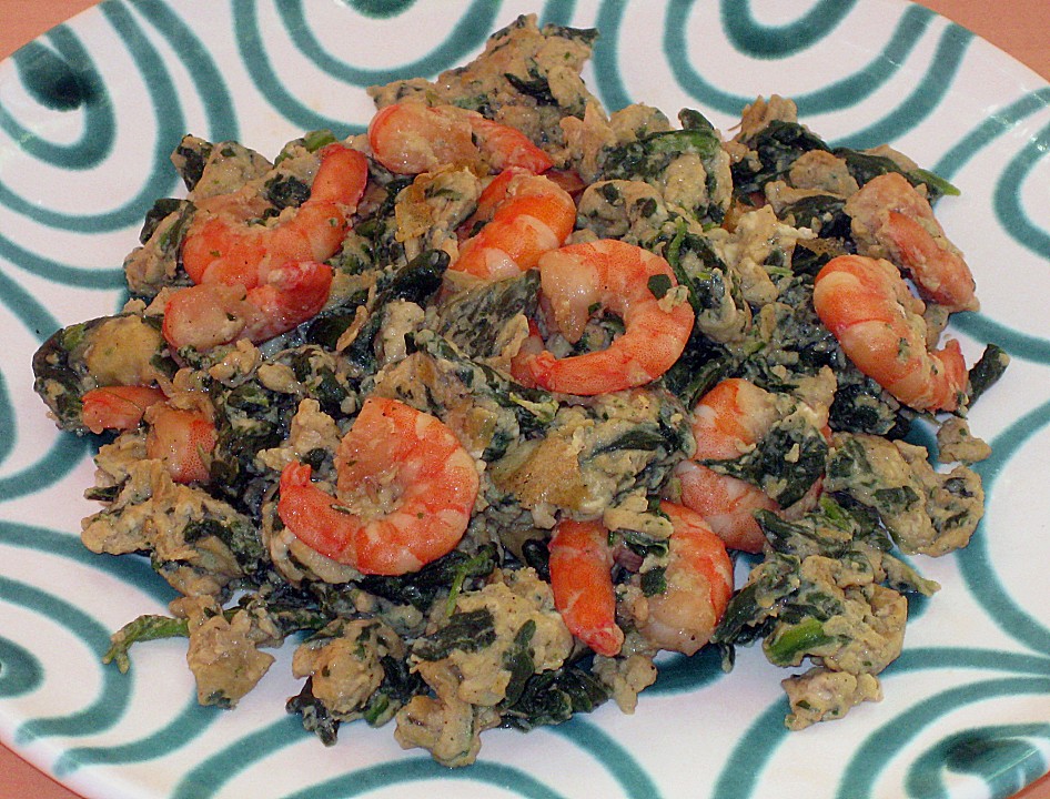 Spinat - Rührei mit Shrimps von Rocky73 | Chefkoch.de