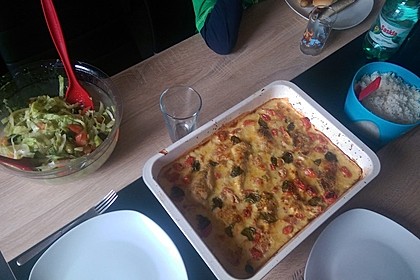 Mozzarella - Hähnchen in Basilikum - Sahnesauce 187