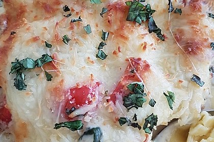 Mozzarella - Hähnchen in Basilikum - Sahnesauce 42