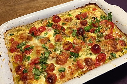 Mozzarella - Hähnchen in Basilikum - Sahnesauce 54