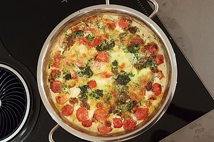 Mozzarella - Hähnchen in Basilikum - Sahnesauce 255
