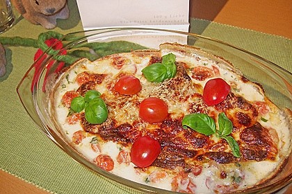 Mozzarella - Hähnchen in Basilikum - Sahnesauce 16