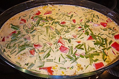 Mozzarella - Hähnchen in Basilikum - Sahnesauce 263