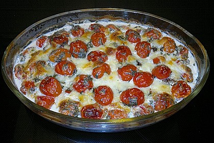 Mozzarella - Hähnchen in Basilikum - Sahnesauce 208