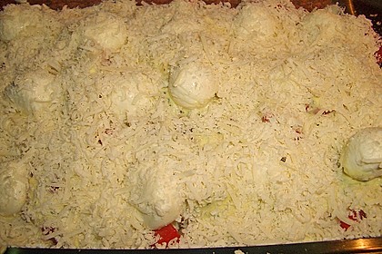 Mozzarella - Hähnchen in Basilikum - Sahnesauce 303