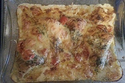Mozzarella - Hähnchen in Basilikum - Sahnesauce 282