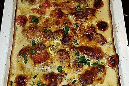 Mozzarella - Hähnchen in Basilikum - Sahnesauce 181
