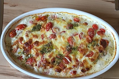 Mozzarella - Hähnchen in Basilikum - Sahnesauce 72