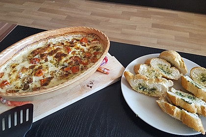 Mozzarella - Hähnchen in Basilikum - Sahnesauce 13