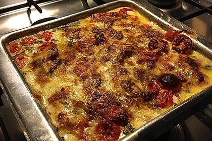 Mozzarella - Hähnchen in Basilikum - Sahnesauce 127