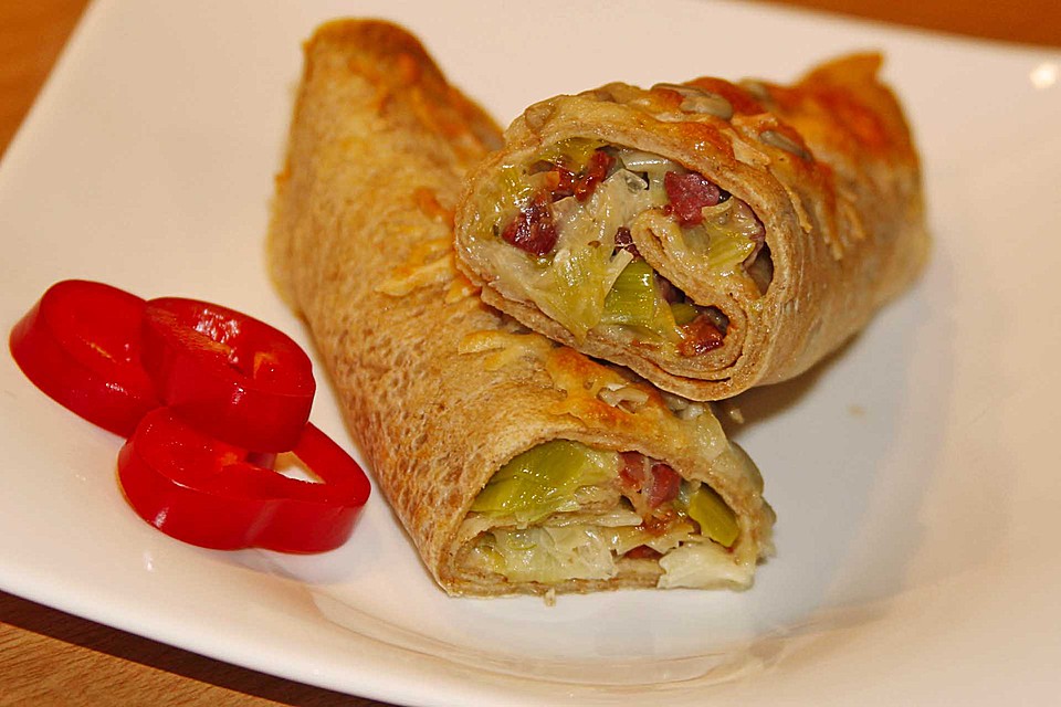 Gefüllte Pfannkuchen mit Lauch von Jaroldine | Chefkoch.de