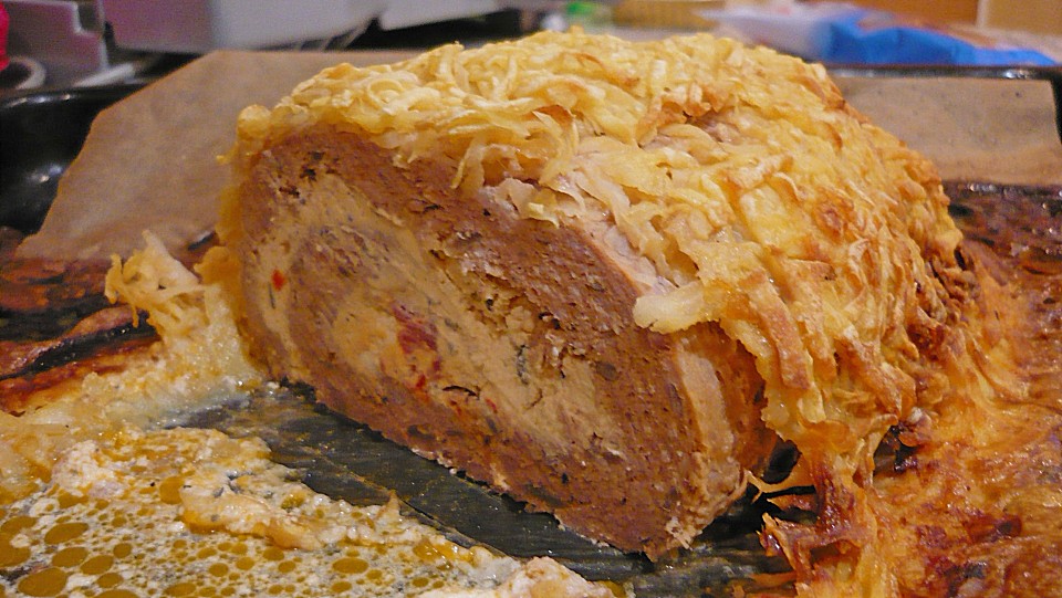 Hackbraten gefüllt, mit Kartoffelkruste von smadly01 | Chefkoch.de