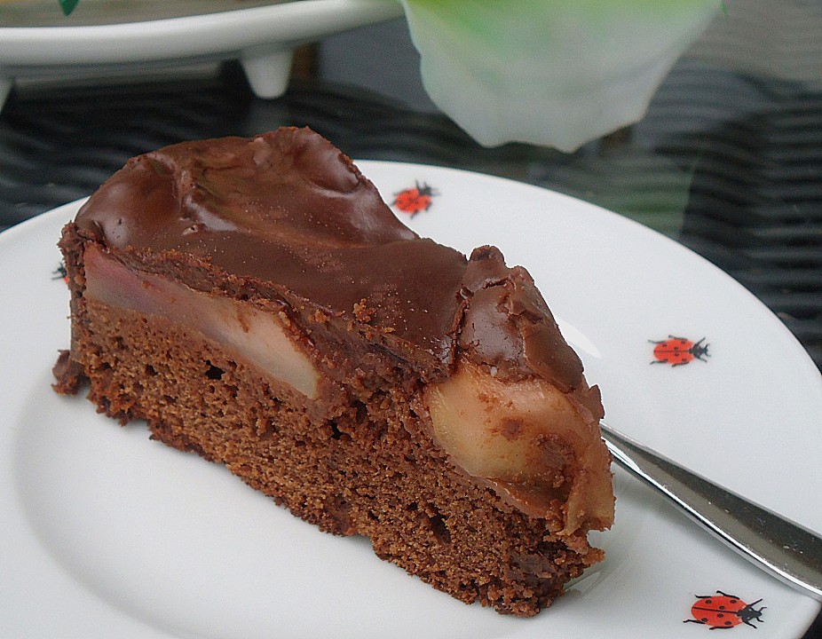 Birnenkuchen mit dem schokoladigsten Schoko - Schokoladen - Schock von ...