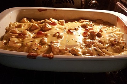 Lachs - Spinat Nudelauflauf in Senfsauce 9