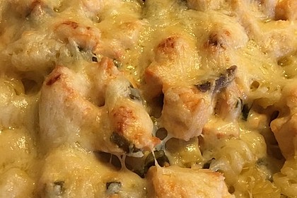 Lachs - Spinat Nudelauflauf in Senfsauce 12