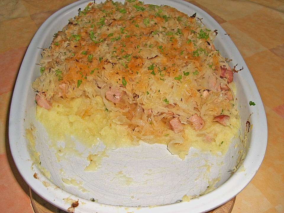 Niederrheinischer Sauerkrautauflauf mit Kasseler von Tybald | Chefkoch.de