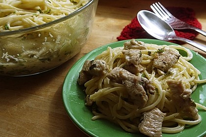 Zitronenspaghetti mit Kräutergarnelen 41