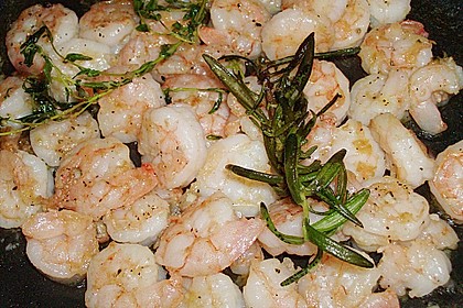 Zitronenspaghetti mit Kräutergarnelen 37