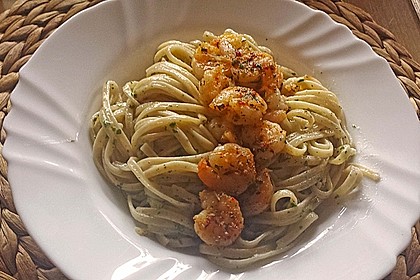Zitronenspaghetti mit Kräutergarnelen 24