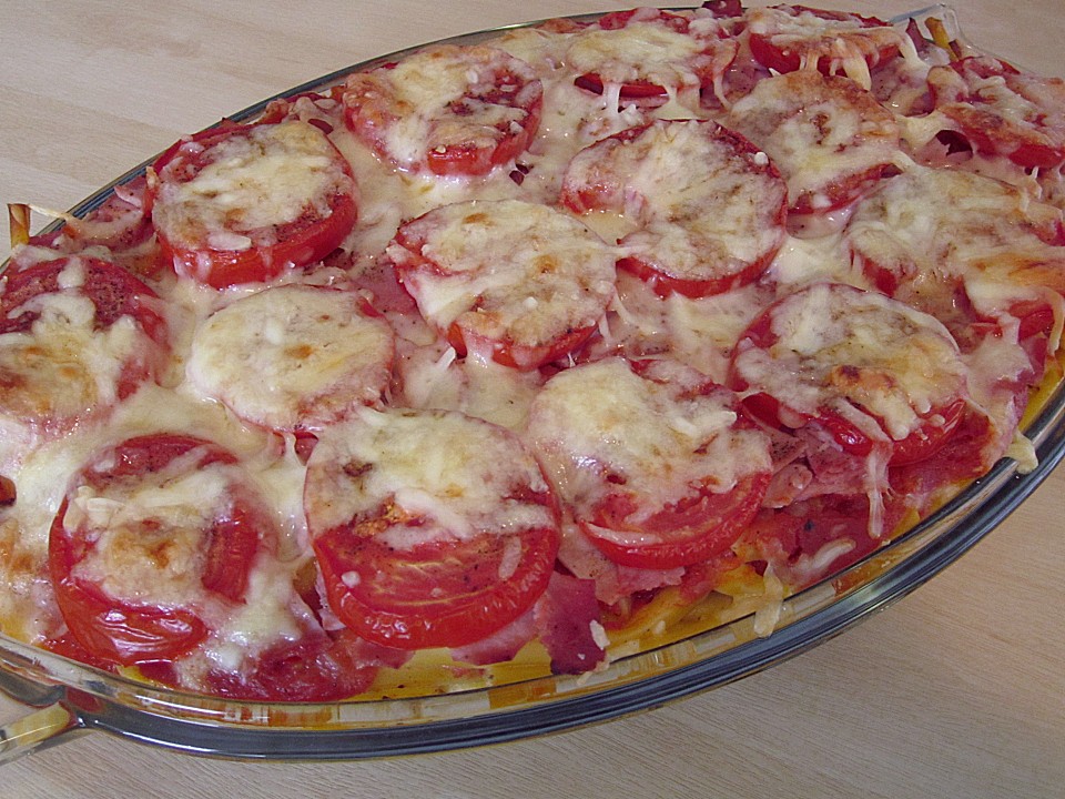 Maccaroni mit Tomaten und Käse überbacken von garten-gerd | Chefkoch.de
