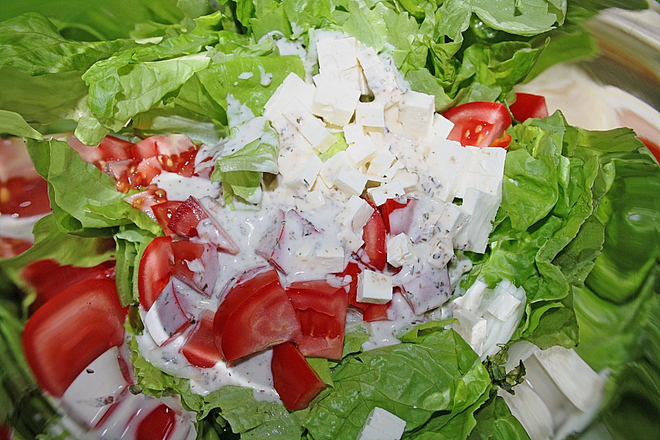 Gemischter Salat mit Joghurtdressing von Klaviklax | Chefkoch.de