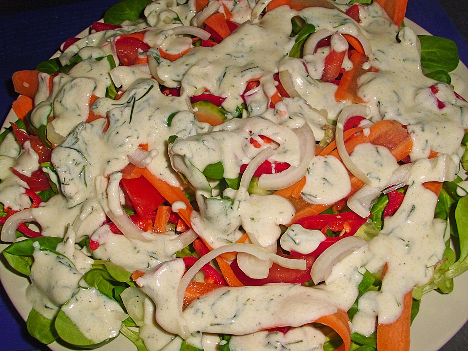 Gemischter Salat mit Joghurtdressing von Klaviklax | Chefkoch.de