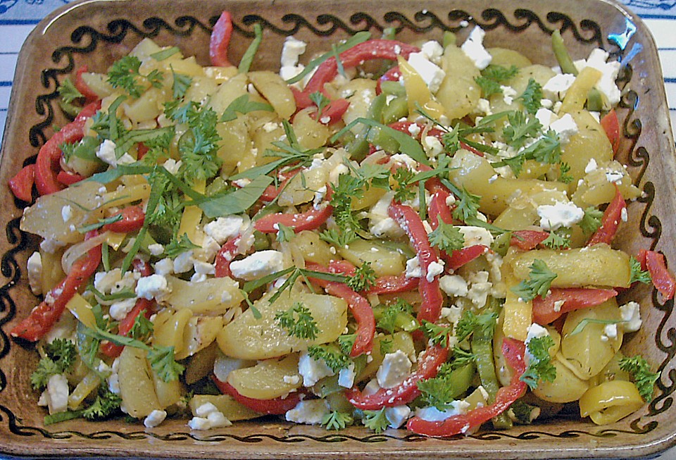 Kartoffel - Paprika Pfanne mit Schafskäse von tweety1982 | Chefkoch.de