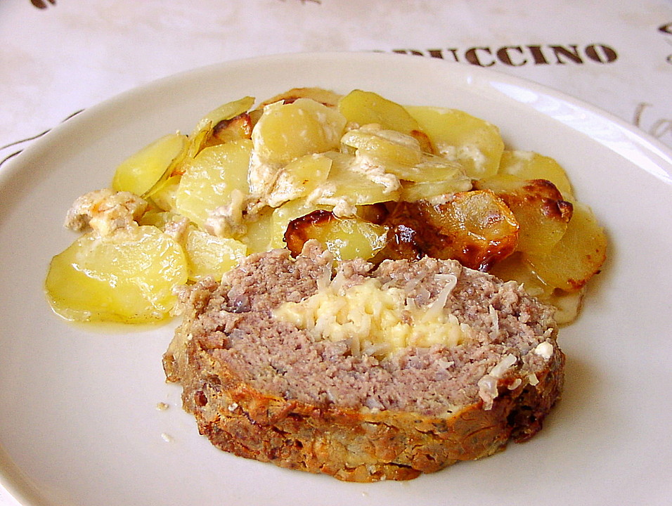 Hackbraten auf Kartoffelgratin von MReinart | Chefkoch.de