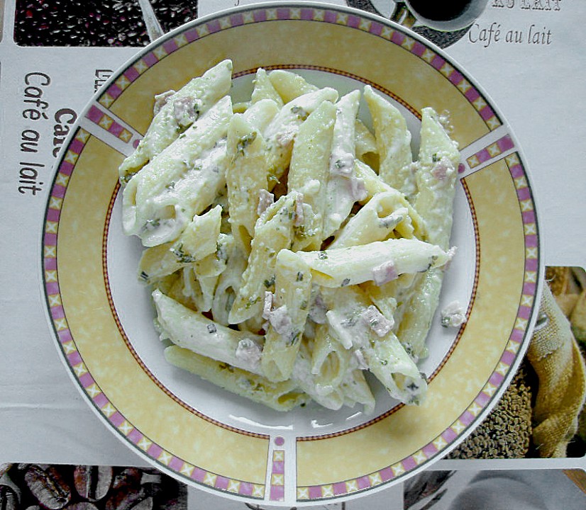 Nudeln mit Schinken - Sahne - Käse Soße von din1031 | Chefkoch.de