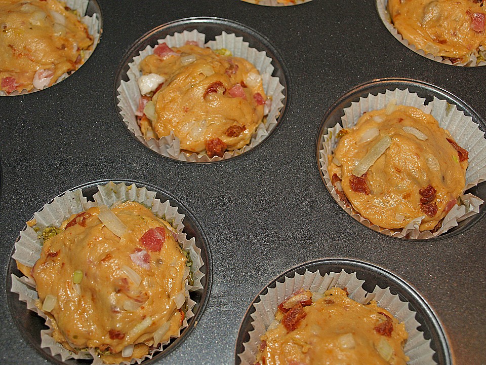 Gefüllte, deftige Muffins mit Tomate und Schinken von s_minchen ...