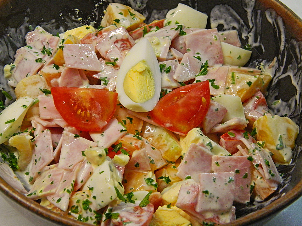 Eier-Schinken-Tomaten Salat von Fluse13 | Chefkoch.de