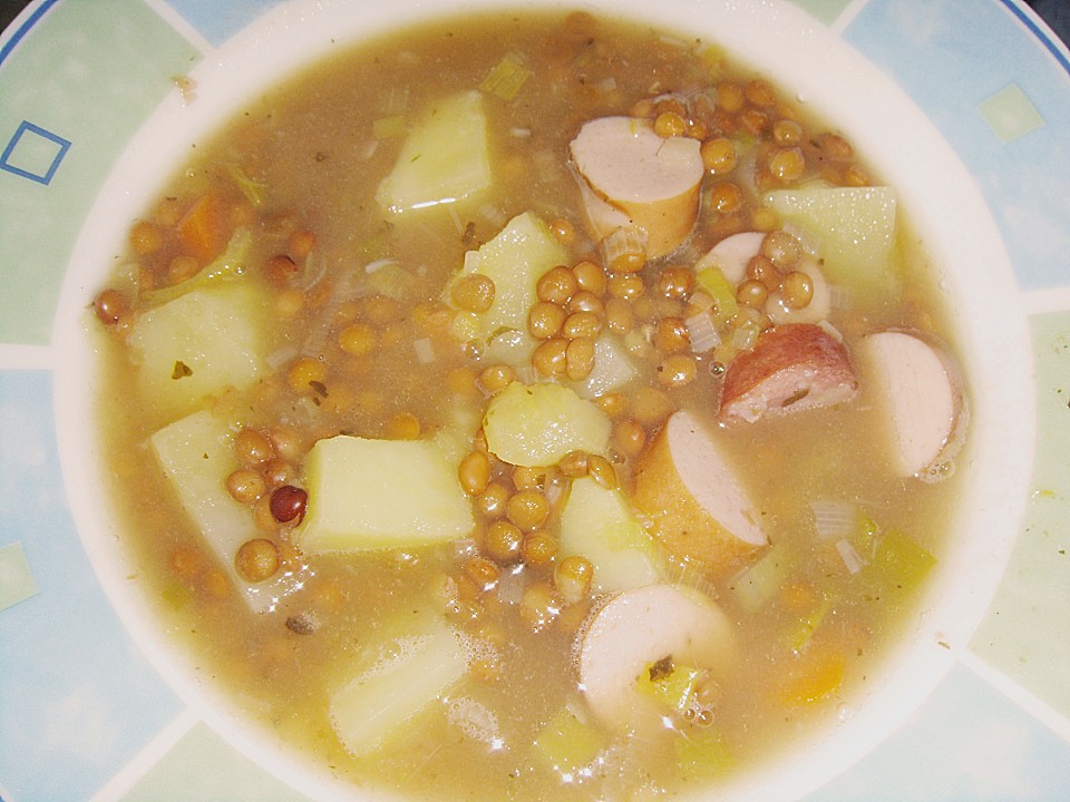 Schnelle Linsensuppe mit Mettwurst und Porree von connipausg | Chefkoch.de