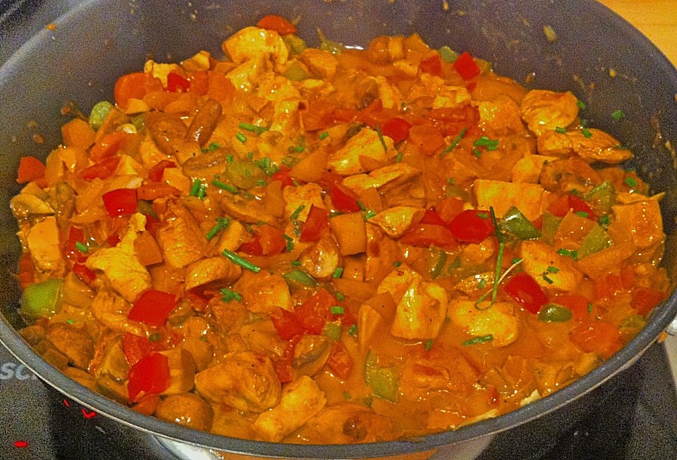 Cremiges Curry-Hühnchen mit Gemüse von Jessyca1603 | Chefkoch.de