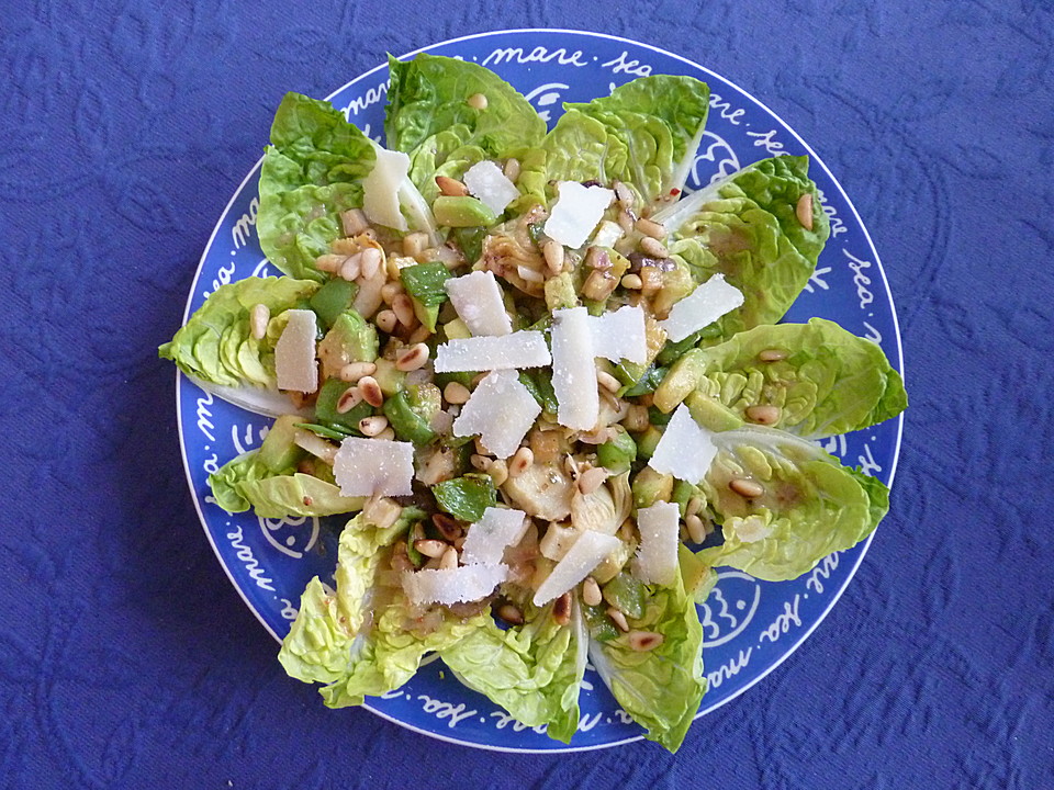 Lauwarmer Artischocken-Avocado-Salat