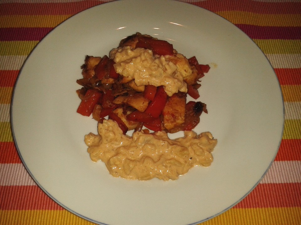 Paprika-Hähnchenpfanne mit Mangosauce von WingleZ_Angel | Chefkoch.de