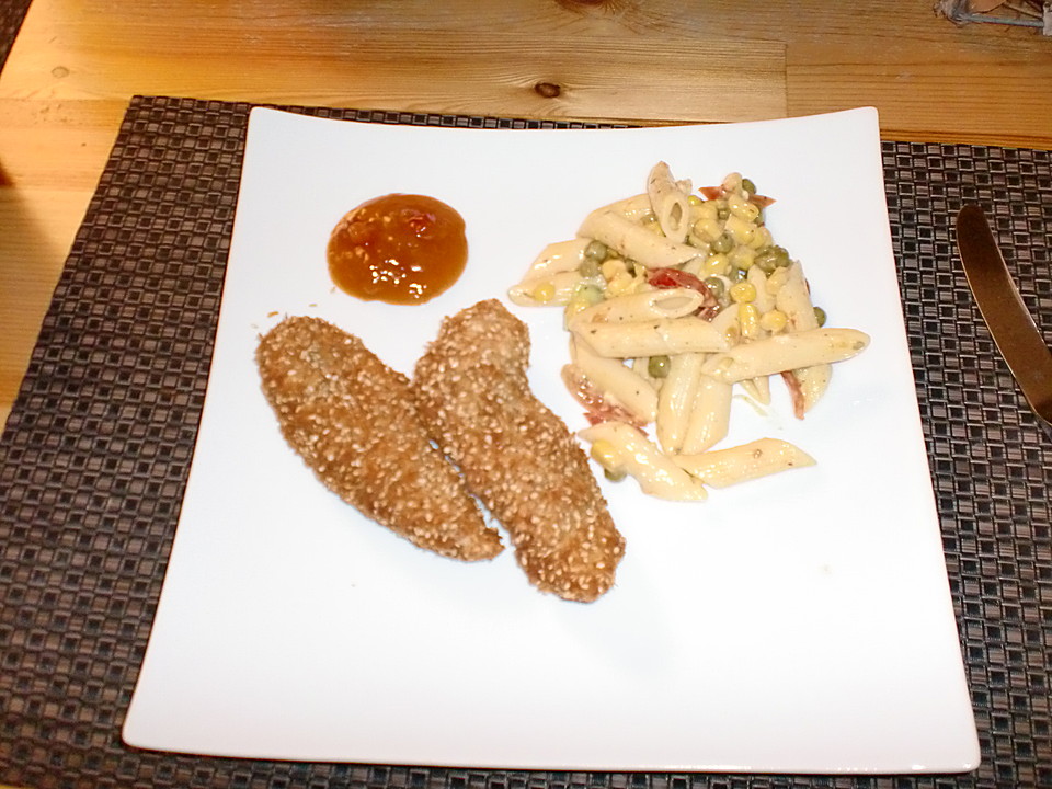 Hähnchenfiletspitzen in einer Kokos-Sesam-Panade von bmwdeluxe ...