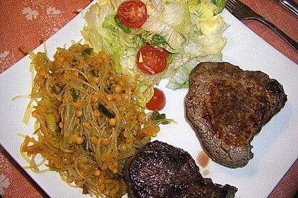 Glasnudelsalat mit roten Linsen 3