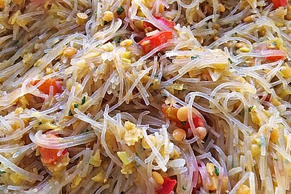 Glasnudelsalat mit roten Linsen 2