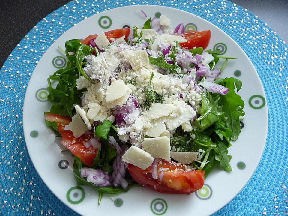 Tomaten-Rucola Salat mit Parmesan von Barbwire23 | Chefkoch.de