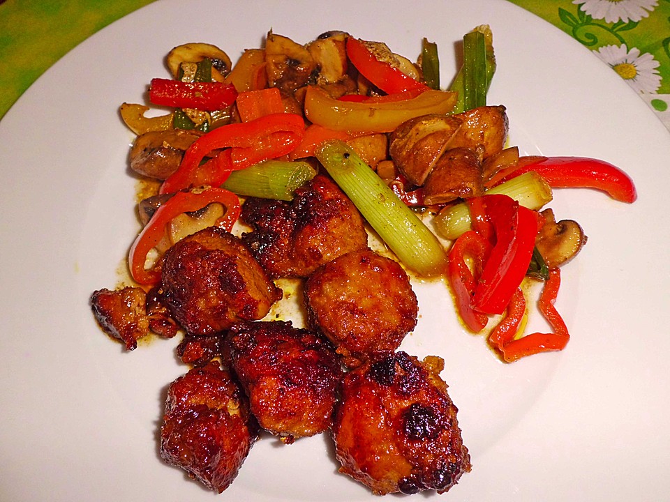 Asiatische Hähnchennuggets mit Gemüse von difool | Chefkoch.de