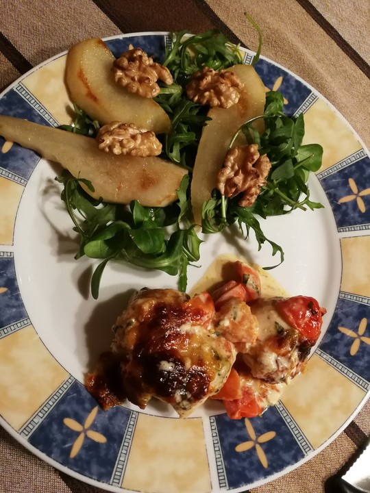 Feldsalat mit gebratenen Birnen und Walnüssen von fine | Chefkoch.de