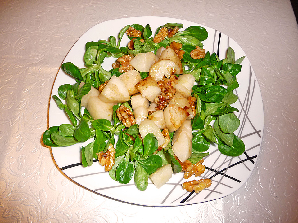 Feldsalat Mit Gebratenen Birnen Und Walnüssen Von Fine | Chefkoch.de